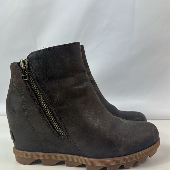 Sorel Joan Of Arctic Wedge II Brown Suede Women’s Ankle Boots - Picture 2 of 15
